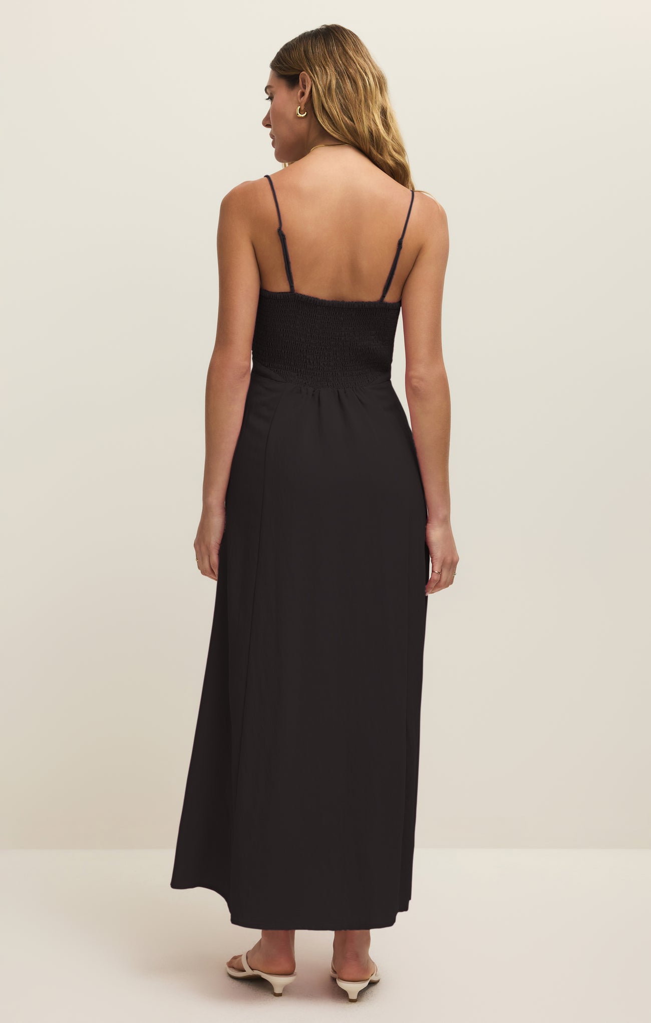 Granada Airy Gauze Maxi Dress - Black