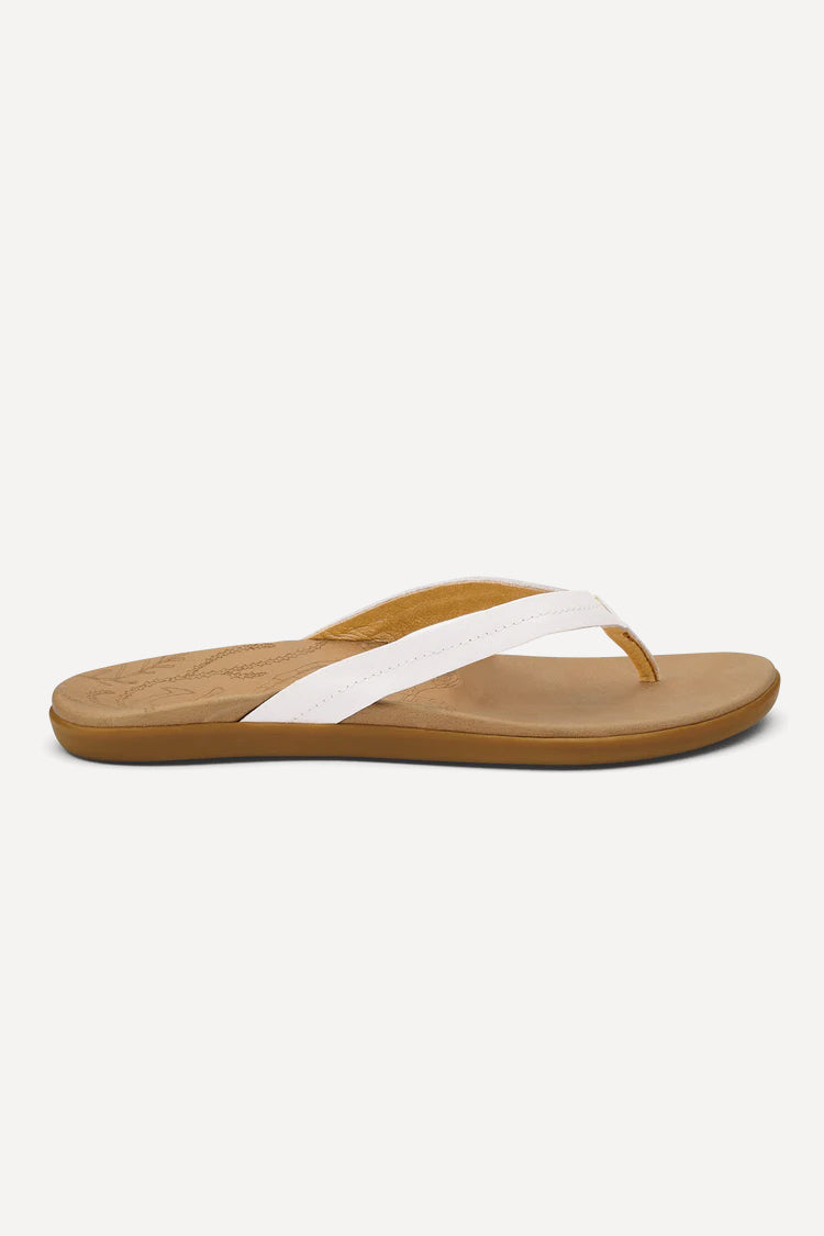 Honu Women's Sandals - Bright White Golden Sand