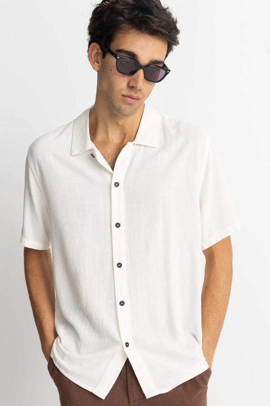 Textured Linen Short Sleeve Shirt