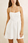 Annabelle Gathered Mini Dress - White