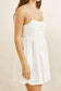 Annabelle Gathered Mini Dress - White