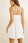 Annabelle Gathered Mini Dress - White