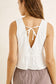Annabelle Lace Trim Babydoll Top - White