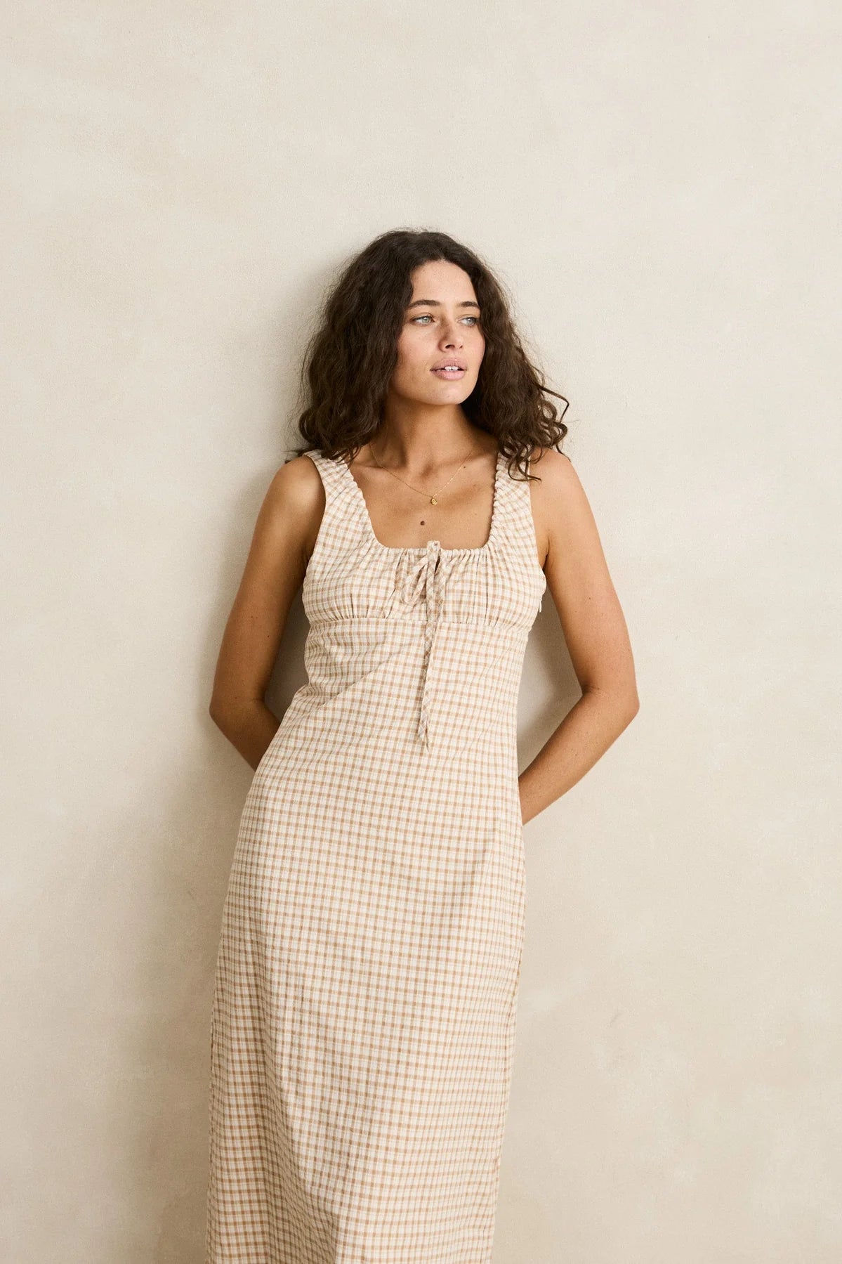 London Check Maxi Dress