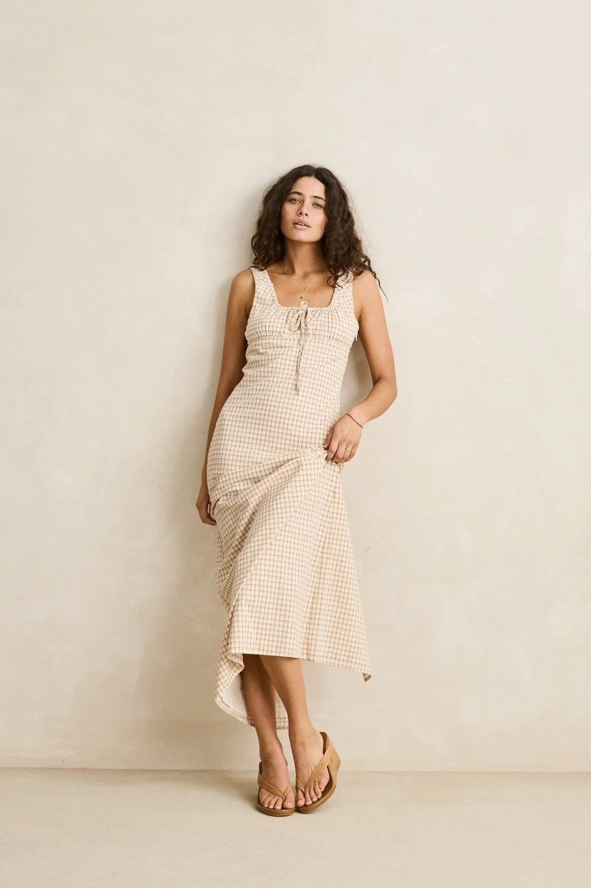 London Check Maxi Dress