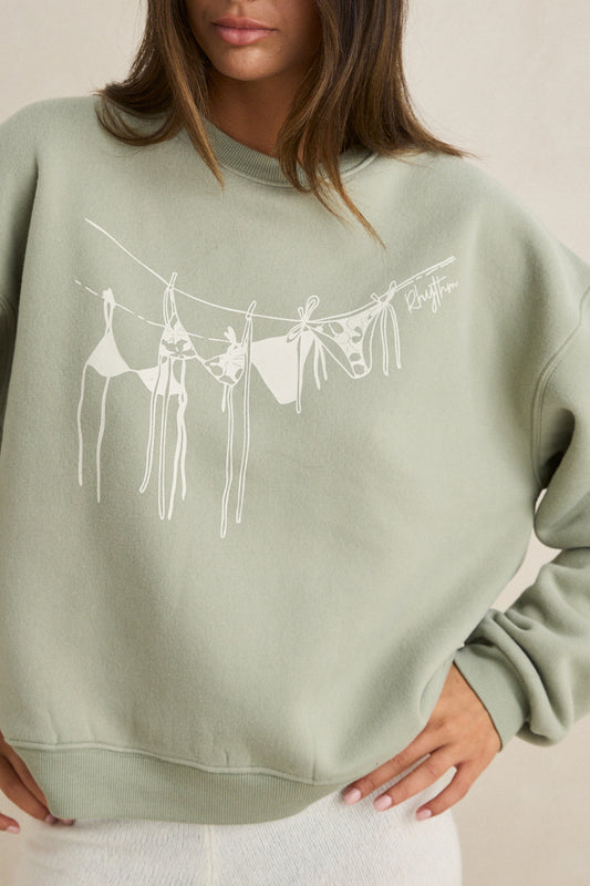 Melia Crew Neck Fleece - Palm