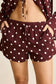 Polka Dot Beach Short - Cafe
