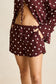 Polka Dot Beach Short - Cafe