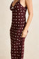 Polka Dot Bias Midi Dress - Cafe