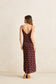 Polka Dot Bias Midi Dress - Cafe