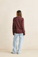 Polka Dot Tie Front Shirt - Cafe