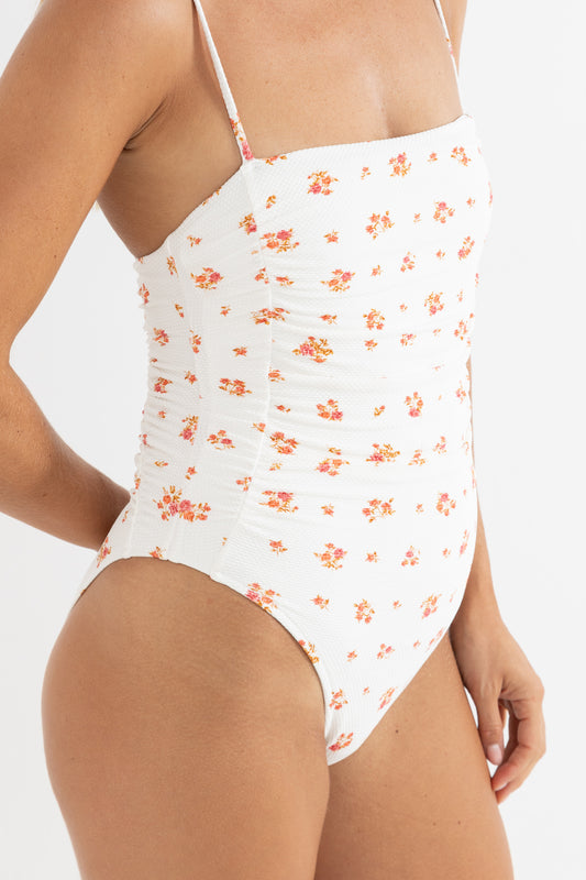 Rosie Floral Scrunched Side One Piece