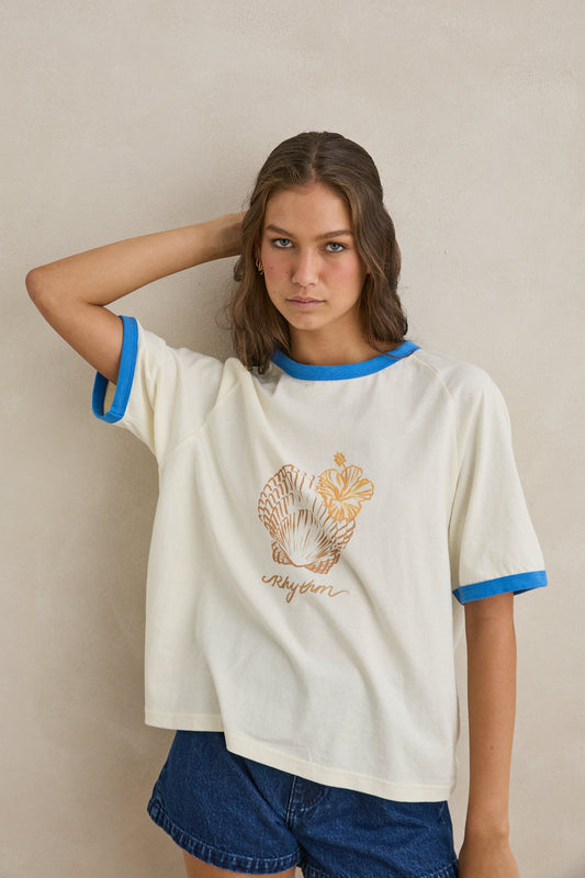 Sunrise Seashell Ringer Tee