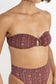 Vintage Floral Bandeau Swim Top