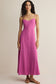 Angel Eyes Midi Dress - Berry Blush