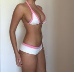Zeenah Triangle Top - Ivory/Rosa