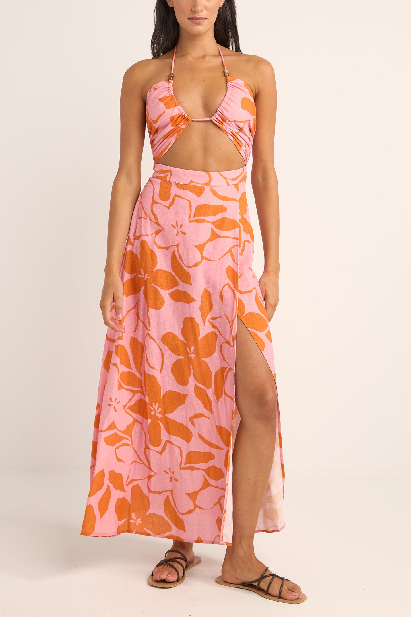 Bora Bora Floral Cut Out Maxi Dress