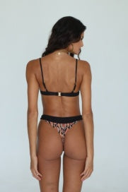 Fiona Underwire Bikini Top - Bronze Python