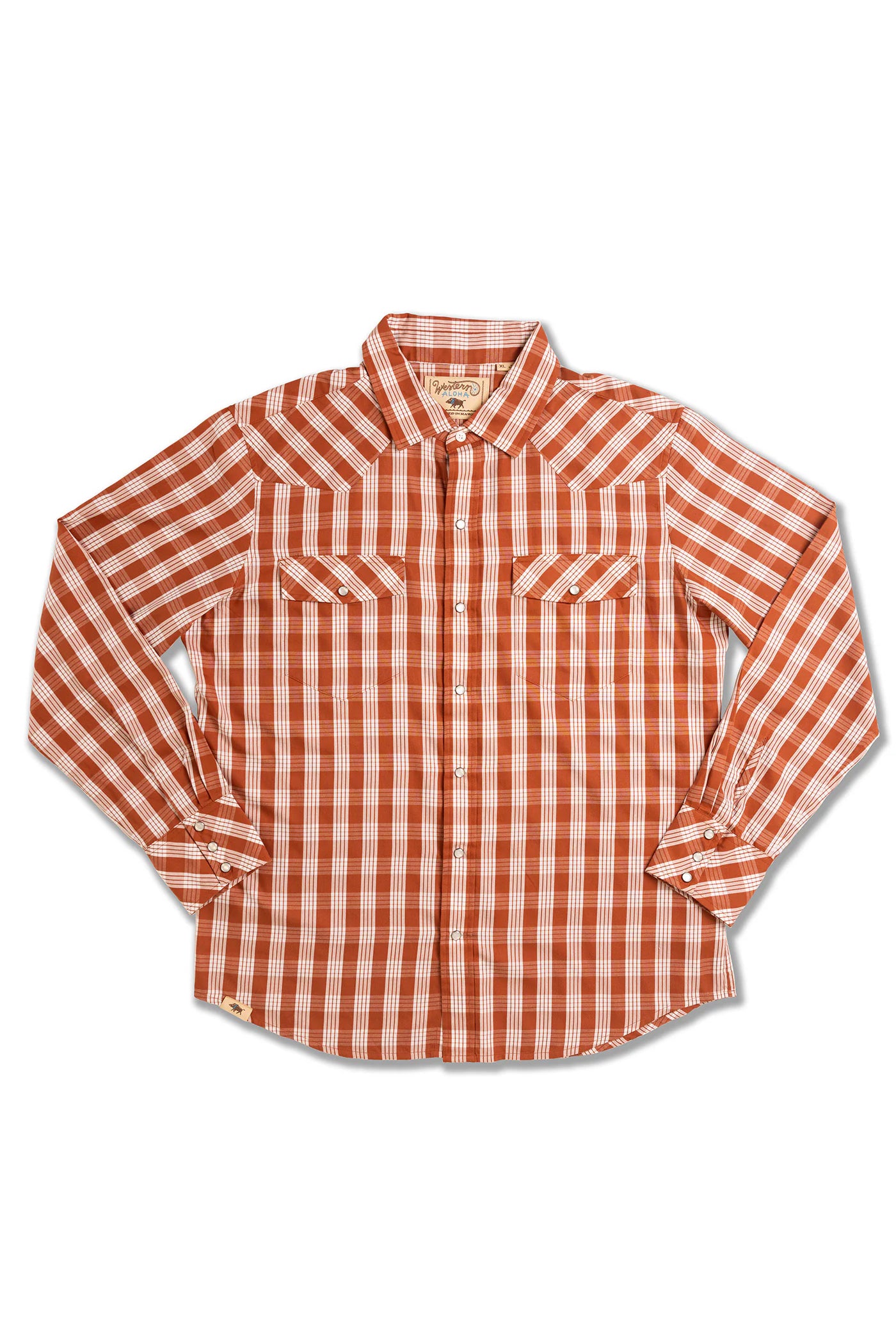 Palaka Western Shirt - Kauai Red