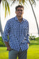 Palaka Western Shirt - Blue