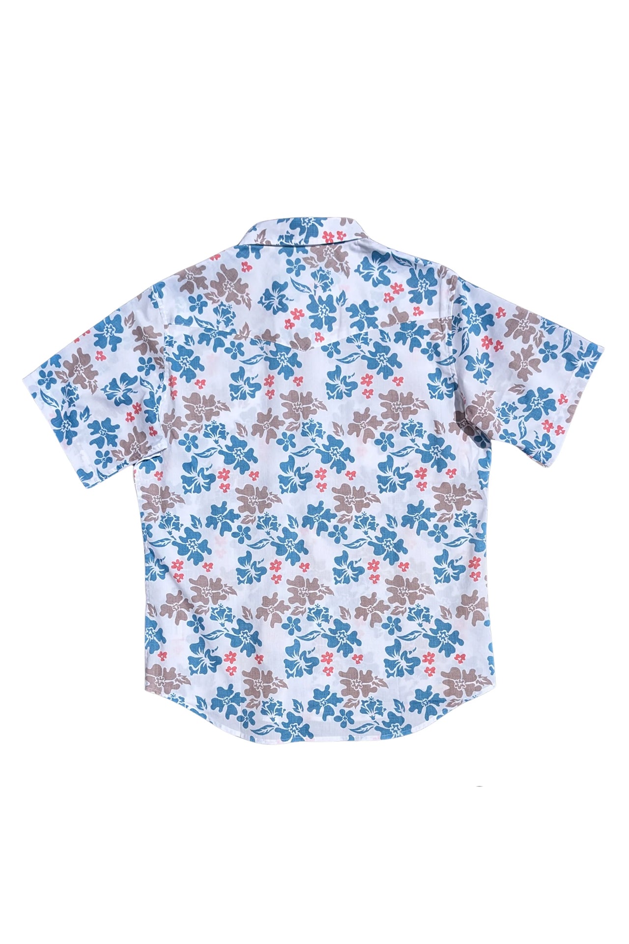 Tahitian Pareu Short Sleeve Shirt - White