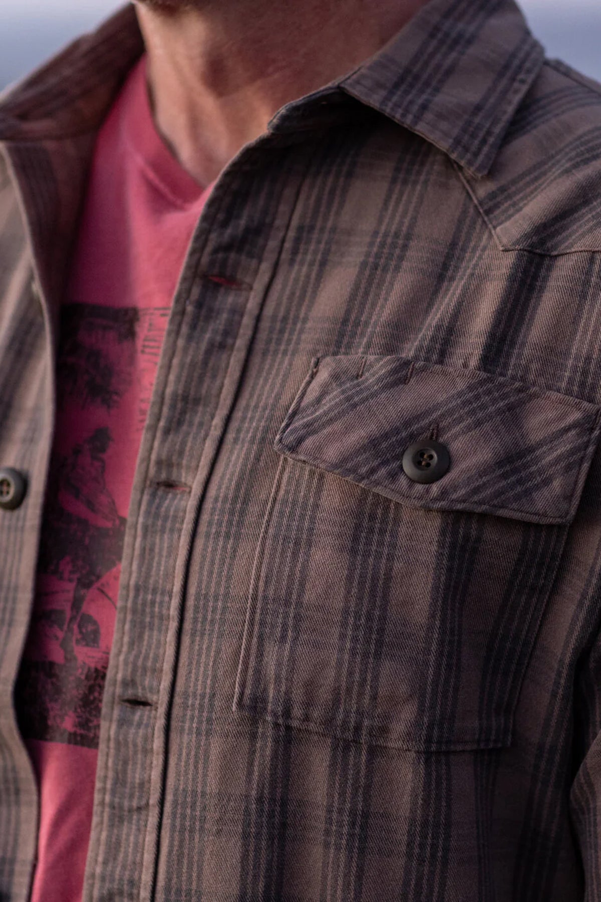 Palaka Waimea Overshirt Brown Charcoal