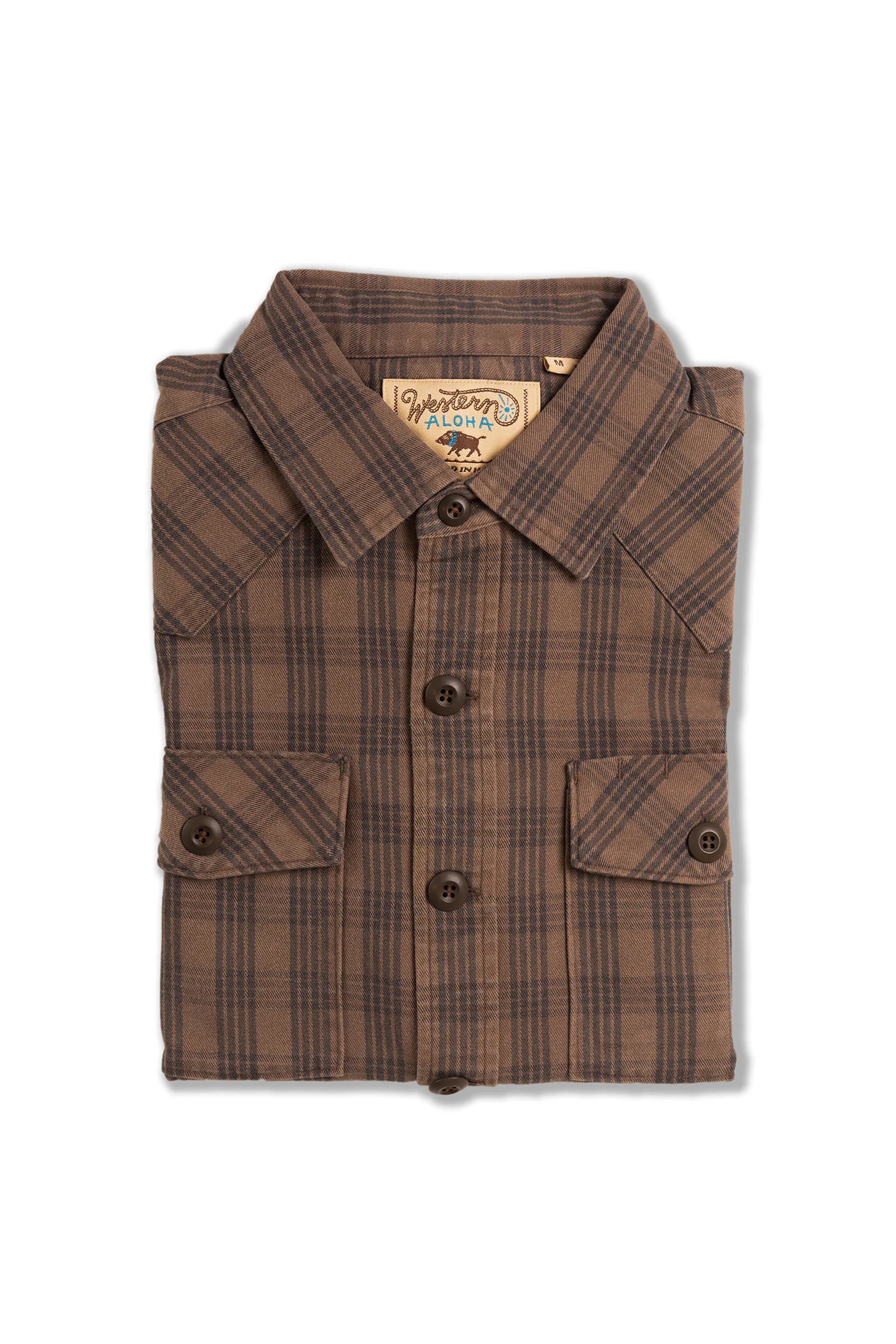 Palaka Waimea Overshirt Brown Charcoal
