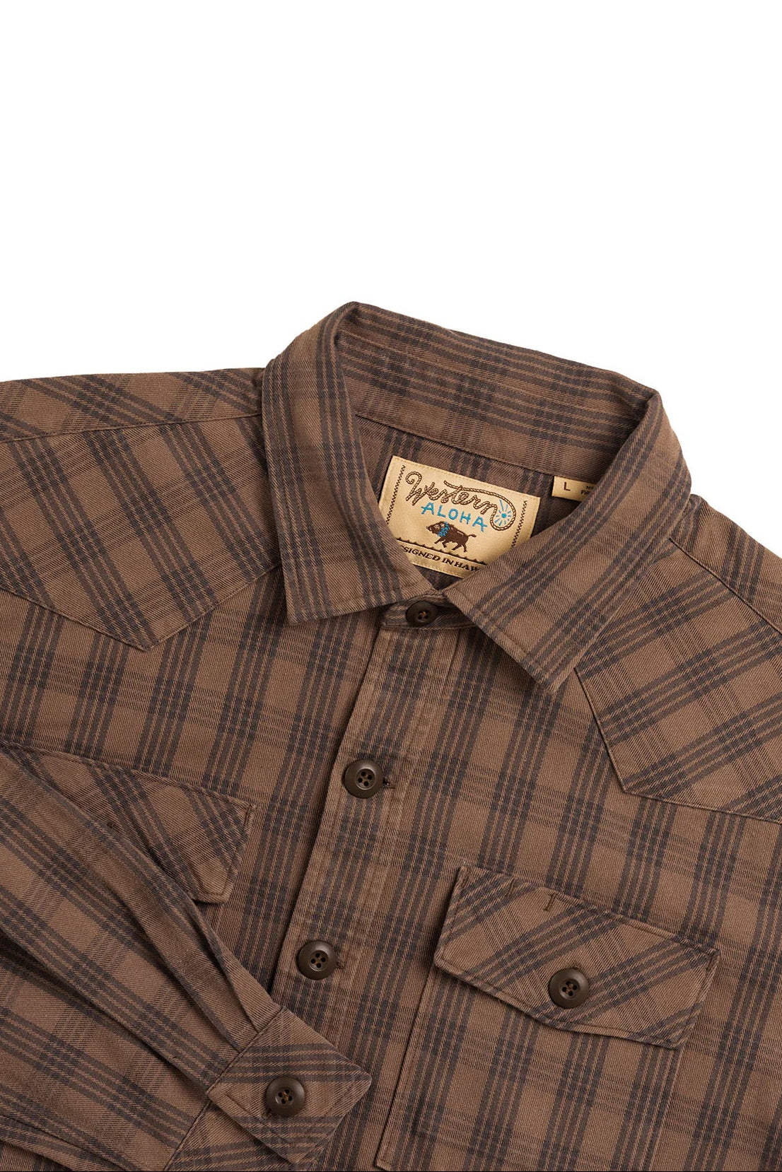 Palaka Waimea Overshirt Brown Charcoal