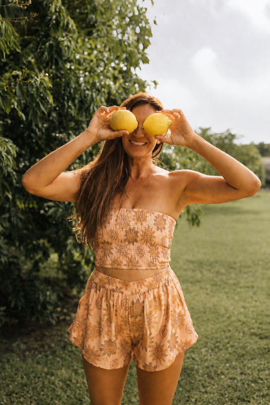 Smocked Tube Top - Liliko'i Blooms