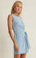 Mattie Jersey Denim Mini Dress - Ocean Air Indigo